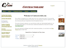 Tablet Screenshot of contractoraide.com